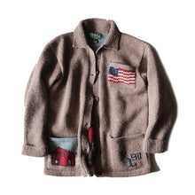 画像をギャラリービューアに読み込む, 1990's "POLO COUNTRY" AMERICAN FLAG WOOL CARDIGAN (UNISEX) MINT CONDITION