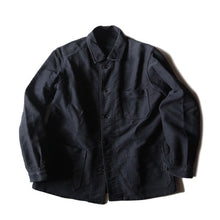 Load image into Gallery viewer, 1950's FRENCH BLACK MOLESKIN WORK JACKET (MEDIUM) MINT CONDITION