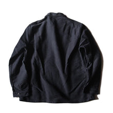 Load image into Gallery viewer, 1950's FRENCH BLACK MOLESKIN WORK JACKET (MEDIUM) MINT CONDITION