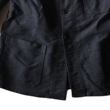Load image into Gallery viewer, 1950's FRENCH BLACK MOLESKIN WORK JACKET (MEDIUM) MINT CONDITION