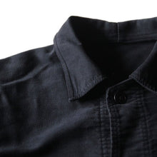 Load image into Gallery viewer, 1950's FRENCH BLACK MOLESKIN WORK JACKET (MEDIUM) MINT CONDITION