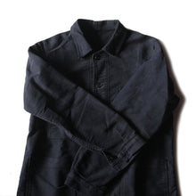 Load image into Gallery viewer, 1950's FRENCH BLACK MOLESKIN WORK JACKET (MEDIUM) MINT CONDITION