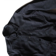 Load image into Gallery viewer, 1950's FRENCH BLACK MOLESKIN WORK JACKET (MEDIUM) MINT CONDITION