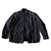 Load image into Gallery viewer, 1950's FRENCH BLACK MOLESKIN WORK JACKET (MEDIUM) MINT CONDITION