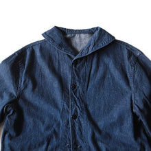 Load image into Gallery viewer, 1940's "USN" SHAWL DENIM JACKET (BIG SIZE ABOUT 46-48) MINT CONDITION