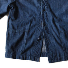 Load image into Gallery viewer, 1940's "USN" SHAWL DENIM JACKET (BIG SIZE ABOUT 46-48) MINT CONDITION