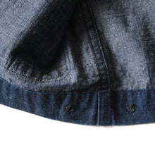 Load image into Gallery viewer, 1940's "USN" SHAWL DENIM JACKET (BIG SIZE ABOUT 46-48) MINT CONDITION