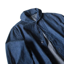 Load image into Gallery viewer, 1940's "USN" SHAWL DENIM JACKET (BIG SIZE ABOUT 46-48) MINT CONDITION