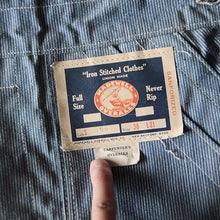 Load image into Gallery viewer, NOS 1940's "MADEWELL" DOUBLE KNEE & DOUBLE POCKET OVERALLS (W38)