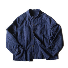 Load image into Gallery viewer, ~ 1940's "AUMOLINEL" FRENCH WORK INDIGO METIS JACKET (LARGE)