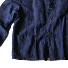 Load image into Gallery viewer, ~ 1940's "AUMOLINEL" FRENCH WORK INDIGO METIS JACKET (LARGE)