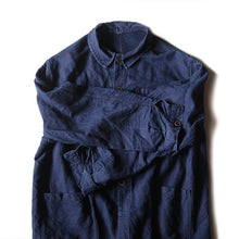 Load image into Gallery viewer, ~ 1940's "AUMOLINEL" FRENCH WORK INDIGO METIS JACKET (LARGE)