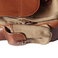 画像をギャラリービューアに読み込む, ORIGINAL "GHURKA" NO.93 SAFARI LEATHER × CANVAS SHOULDER BAG