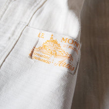 Load image into Gallery viewer, 1940's "LE MONT ST MICHEL" HBT COTTON JACKET WITH DIAMOND POCKET (SMALL)