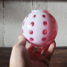 画像をギャラリービューアに読み込む, ANTIQUE FENTON CRANBERRY OPALESCENT DOT BALL SHADE