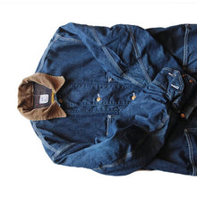 Load image into Gallery viewer, VINTAGE "LEE" 81-LJ DENIM CHORE JACKET (LARGE)