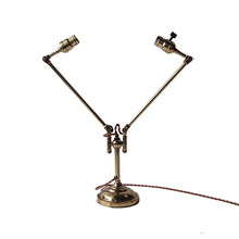 画像をギャラリービューアに読み込む, &quot;FARIES&quot; DOUBLE SWING ARM BRASS DESK LAMP
