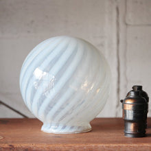 Load image into Gallery viewer, ANTIQUE OPEALESCENT SWIRL GLOBE GLASS SHADE