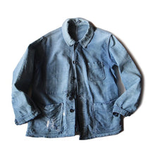 Load image into Gallery viewer, 1940's "MONT ST MICHEL" HOBO STYLE MOLESKIN JACKET WITH DIAMOND POCKET (MEDIUM)