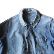 Load image into Gallery viewer, 1940's "MONT ST MICHEL" HOBO STYLE MOLESKIN JACKET WITH DIAMOND POCKET (MEDIUM)