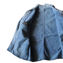 Load image into Gallery viewer, 1940's "MONT ST MICHEL" HOBO STYLE MOLESKIN JACKET WITH DIAMOND POCKET (MEDIUM)