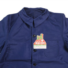 Load image into Gallery viewer, NOS "BEAU FORT" BLUE MOLESKIN WORK JACKET WITH DIAMOND POCCKET (MEDIUM)