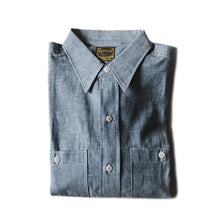 Load image into Gallery viewer, NOS 1950's ~ "WASHINGTON DEE CEE" BLUE CHAMBRAY SHIRT (MEDIUM)