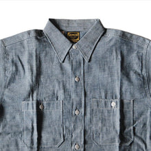 Load image into Gallery viewer, NOS 1950's ~ "WASHINGTON DEE CEE" BLUE CHAMBRAY SHIRT (MEDIUM)