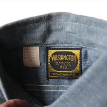 Load image into Gallery viewer, NOS 1950's ~ "WASHINGTON DEE CEE" BLUE CHAMBRAY SHIRT (MEDIUM)