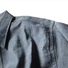 Load image into Gallery viewer, NOS 1950's ~ "WASHINGTON DEE CEE" BLUE CHAMBRAY SHIRT (MEDIUM)