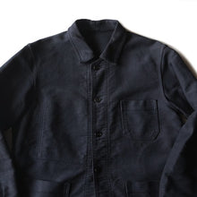 Load image into Gallery viewer, 1960's FRENCH BLACK MOLESKIN JACKET (MEDIUM)