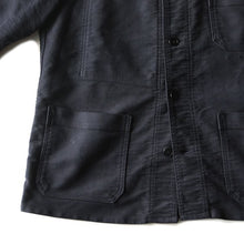 Load image into Gallery viewer, 1960's FRENCH BLACK MOLESKIN JACKET (MEDIUM)