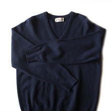 画像をギャラリービューアに読み込む, OLD CASHMERE WOOL V NECK SWEATER (LARGE) MINT CONDITION