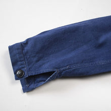 Load image into Gallery viewer, ~ 1940's FRENCH WORK INDIGO LINEN JACKET (MEDIUM)