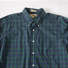 Load image into Gallery viewer, 1980's "LLBEAN" BLACK WATCH BD SHIRT (LARGE)