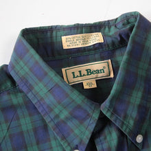 Load image into Gallery viewer, 1980's "LLBEAN" BLACK WATCH BD SHIRT (LARGE)