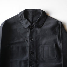 Load image into Gallery viewer, NOS 1950's ~ FRENCH WORK BLACK MOLESKIN JACKET (MEDIUM)