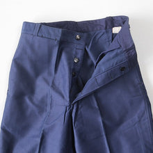 Load image into Gallery viewer, NOS 1950's FRENCH BLUE MOLESKIN WORK PANTS WITH METAL BUTTON (W32)