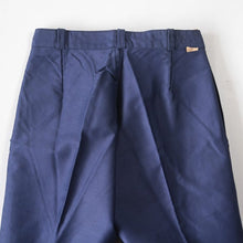 Load image into Gallery viewer, NOS 1950's FRENCH BLUE MOLESKIN WORK PANTS WITH METAL BUTTON (W32)