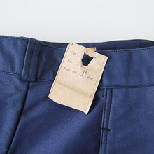 Load image into Gallery viewer, NOS 1950's FRENCH BLUE MOLESKIN WORK PANTS WITH METAL BUTTON (W32)