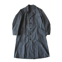 画像をギャラリービューアに読み込む, N.O.S 1940'S〜 FRENCH WORK CHAMBRAY COAT (LARGE)