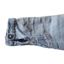 Load image into Gallery viewer, 1950's "LE MONT ST MICHEL" FADED BLUE MOLESKIN JACKET (LARGE)