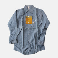 Load image into Gallery viewer, NOS 1960's ~ "BIG MAC" BLUE COTTON CHAMBRAY SHIRT (14 HALF)