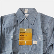 Load image into Gallery viewer, NOS 1960's ~ "BIG MAC" BLUE COTTON CHAMBRAY SHIRT (14 HALF)