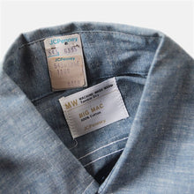 Load image into Gallery viewer, NOS 1960's ~ "BIG MAC" BLUE COTTON CHAMBRAY SHIRT (14 HALF)