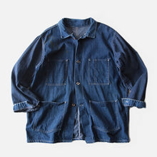 Load image into Gallery viewer, WW2 TWO TONE DENIM WORK JACKET (LARGE)