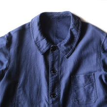 Load image into Gallery viewer, ~ 1940's "LE RETORS" FRENCH MOLE SKIN WORK JACKET WITH V POCKET (MEDIUM) TWO WASH