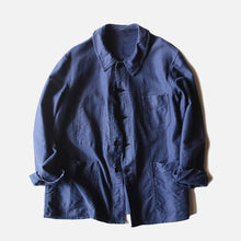 Load image into Gallery viewer, ~ 1940's "LE RETORS" FRENCH MOLE SKIN WORK JACKET WITH V POCKET (MEDIUM) TWO WASH