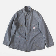 Load image into Gallery viewer, 1940's "TEST" HICKORY STRIPE WORK COVERALL (LARGE) MINT CONDIION