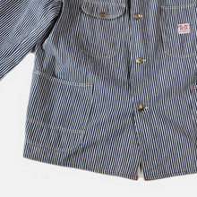 Load image into Gallery viewer, 1940's "TEST" HICKORY STRIPE WORK COVERALL (LARGE) MINT CONDIION